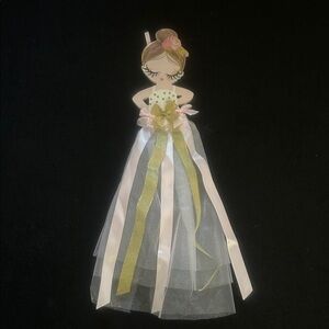 Elegant Kids Dress with Gold and White Accents